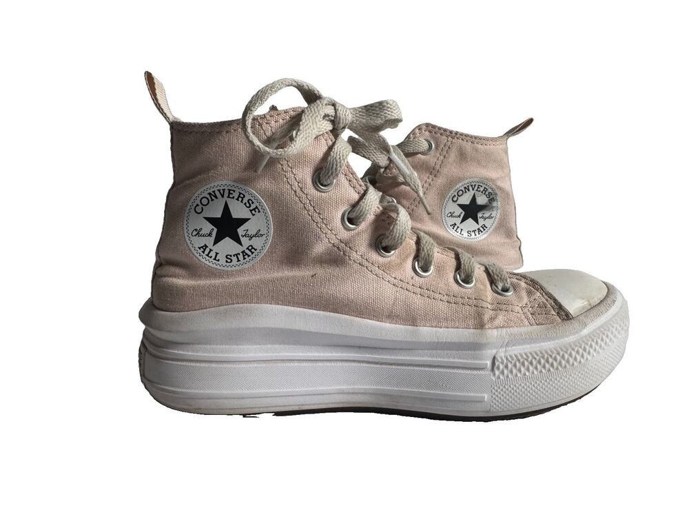Converse Chuck Taylor All Star Move Hi Top Platform Sneakers Pink Youth Size 2